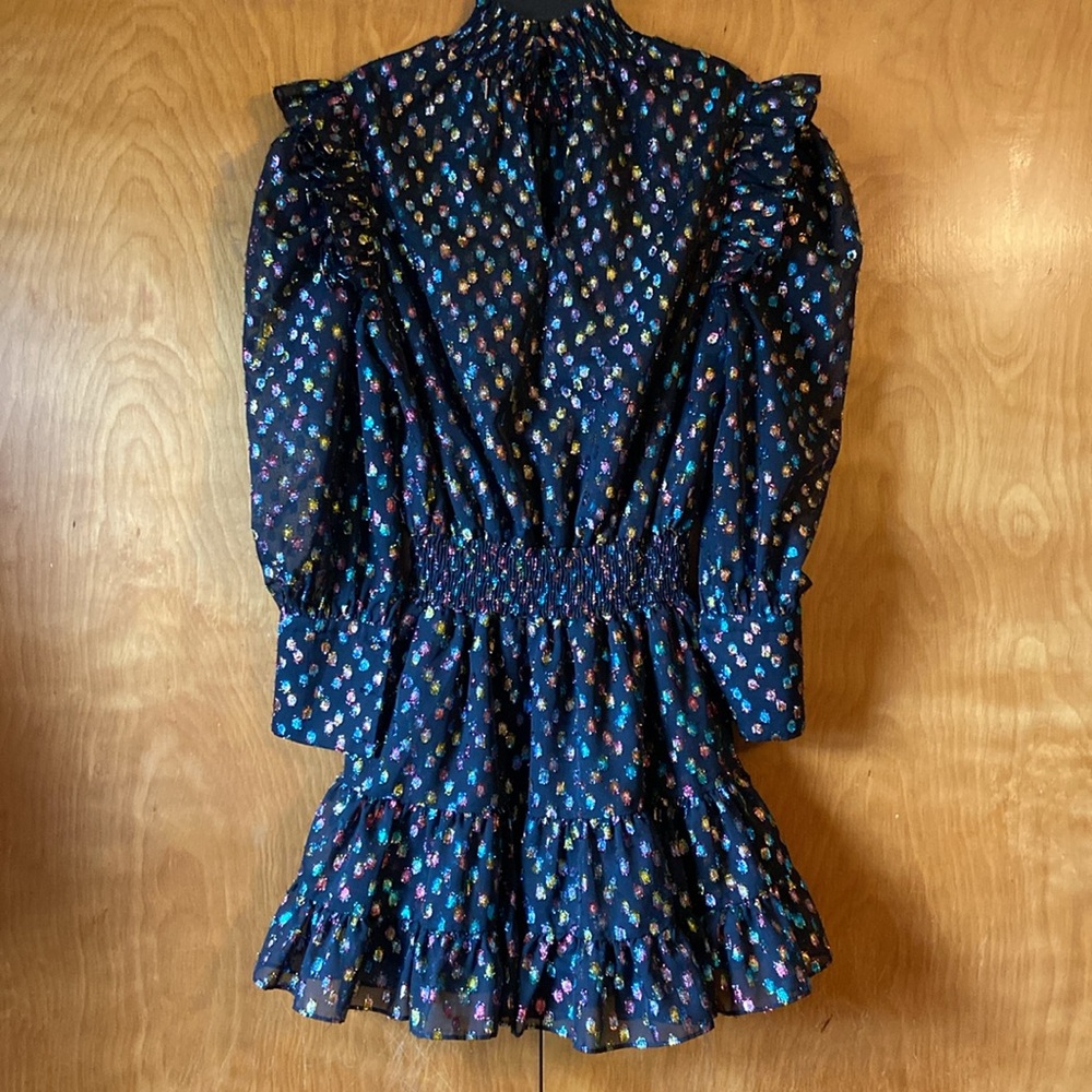 Anthropology MISA Los Angeles Jessa Dress.Red and Black Long Sleeve Dress.Size S - Picture 11 of 16